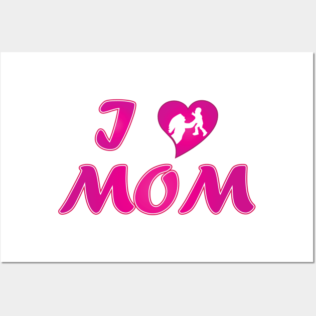 I Heart MOM Wall Art by DJOU